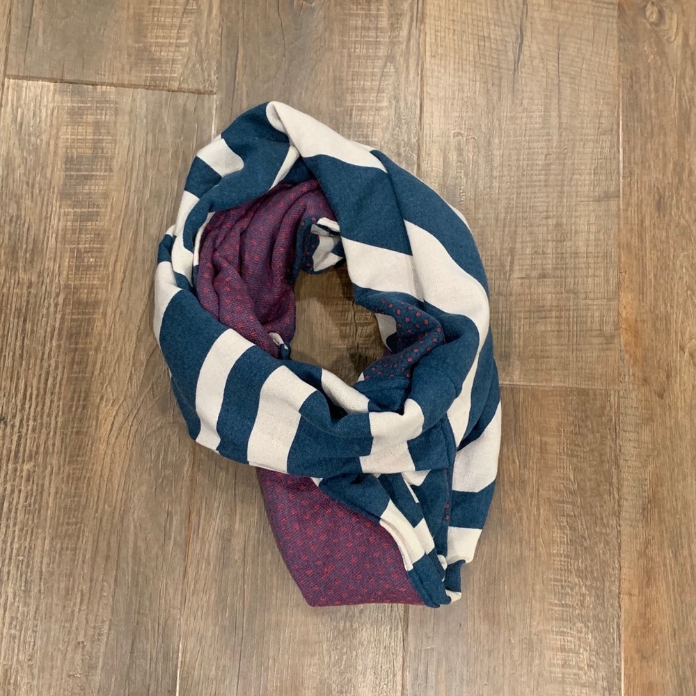 Loft Striped & Dotted Scarf